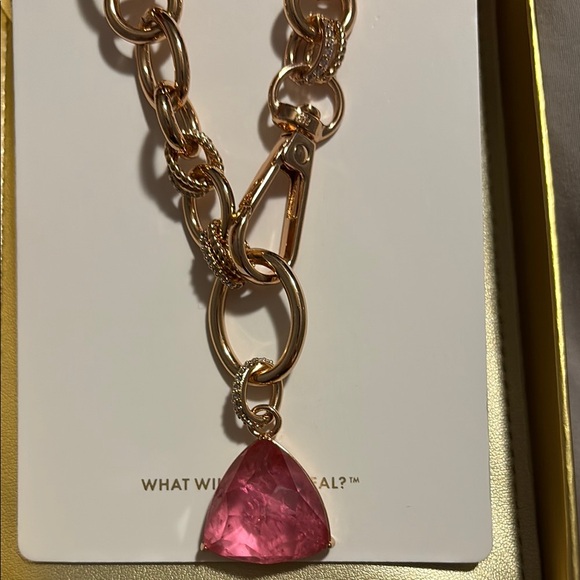 Bomb Party Resort Wear: The Coral Luna Necklace - Rose Gold and Pink - Picture 2 of 3